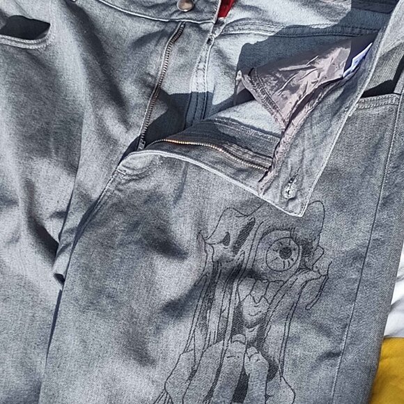 Sia Arnika gray goth print jeans - Picture 3 of 6